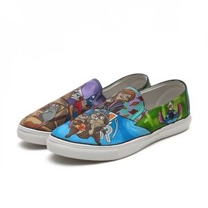 Disney-theme hand painted slip on Van like sneakers